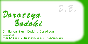 dorottya bodoki business card